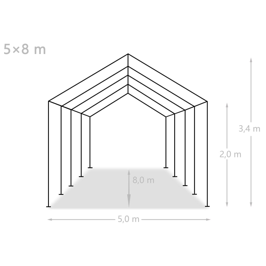 vidaXL Party Tent Outdoor Canopy Tent Patio Gazebo Marquee Beach Shelter White