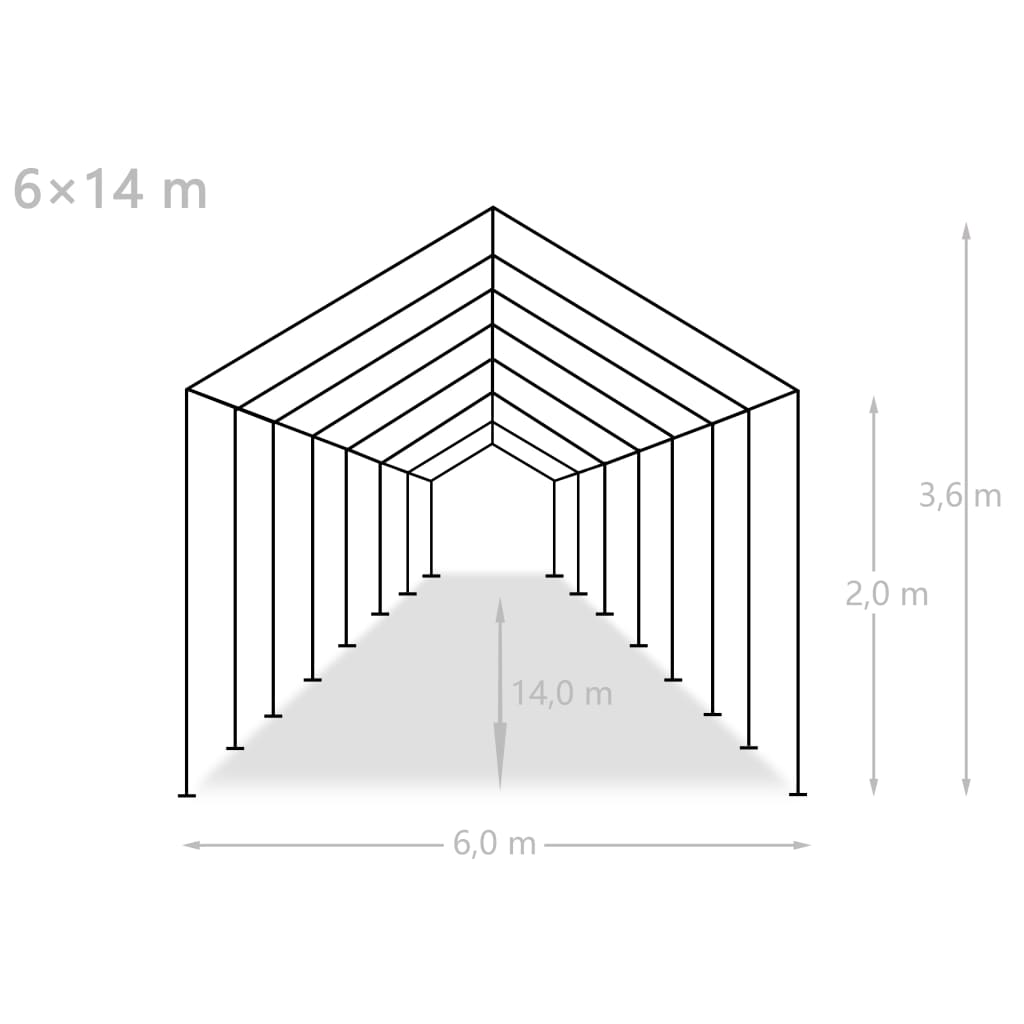vidaXL Party Tent Outdoor Canopy Tent Patio Gazebo Marquee Beach Shelter White