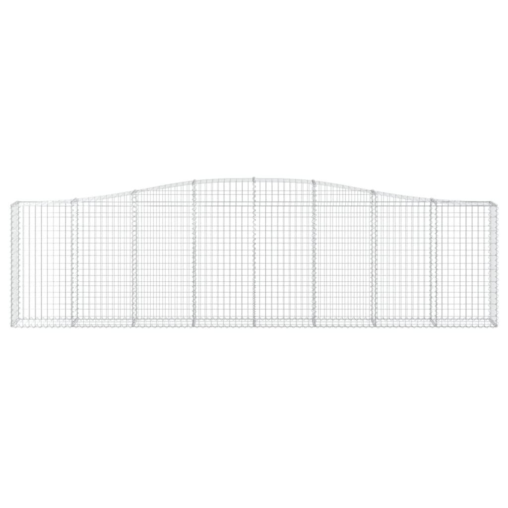 vidaXL Gabion Basket Arched Gabion Basket Planter for Flower Galvanized Iron