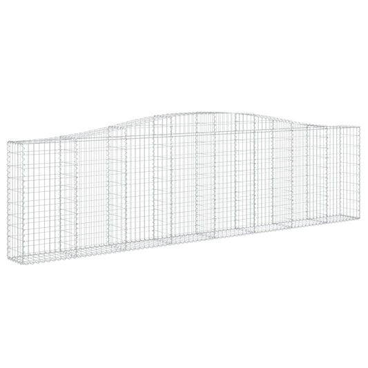 vidaXL Gabion Basket Arched Gabion Basket Planter for Flower Galvanized Iron